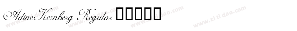 AdineKernberg Regular字体转换